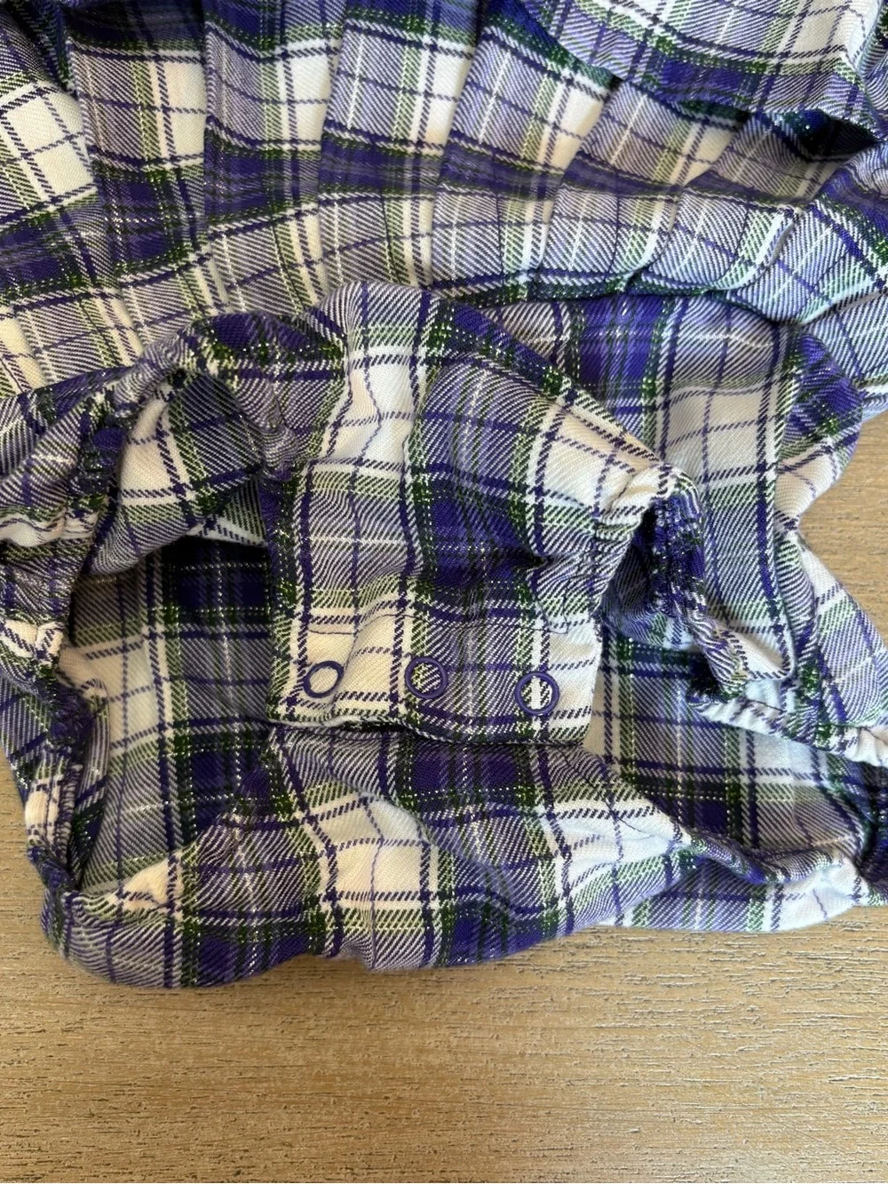 VTG The Children's Place Plaid Metallic Skort 3T Purple 90s Velvet Bloomers